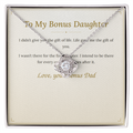 To My Bonus Daughter Necklace — Stepdaughter Gift