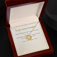 Message card necklace gift for a stepdaughter